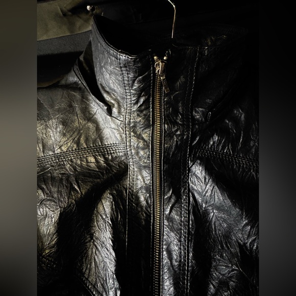 Vintage Danier Elegant Black Leather biker style Jacket - Picture 7 of 9